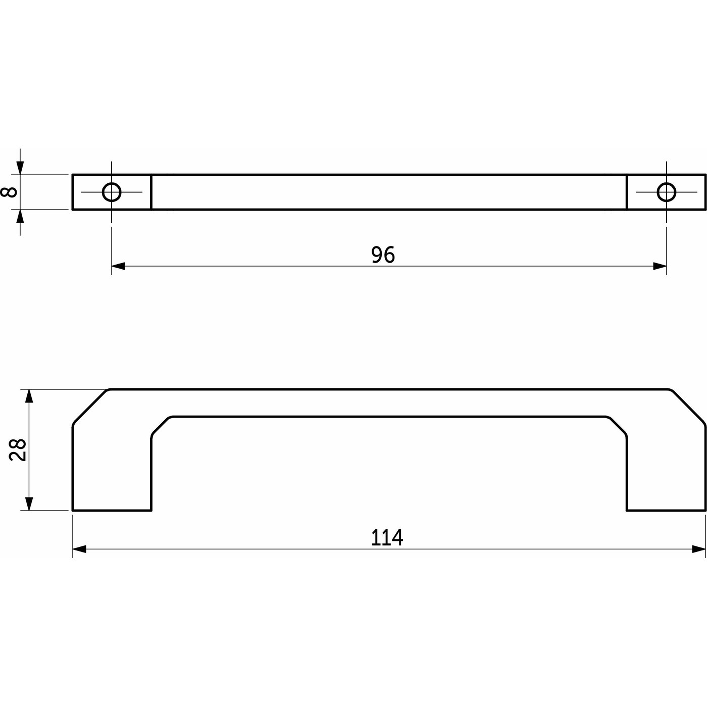 Ручка мебельная скоба мет. VULKAN 96 брашированное золото AKS 92262
