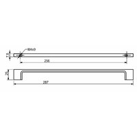 Ручка мебельная скоба мет. AK705 256 хром матовый AKS 21894