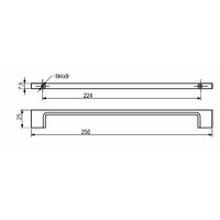 Ручка мебельная скоба мет. AK705 224 хром матовый AKS 55432