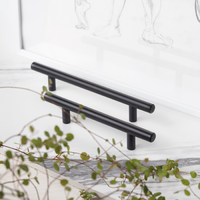 Ручка-рейлинг d12мм 320/370, черный матовый AKS 89080