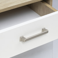 Ручка мебельная скоба мет. IONIKA 128 шлифованная сталь AKS 56922