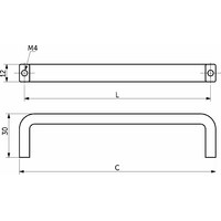 Ручка мебельная скоба алюм. STRIPS 192/199 черный матовый AKS 89399