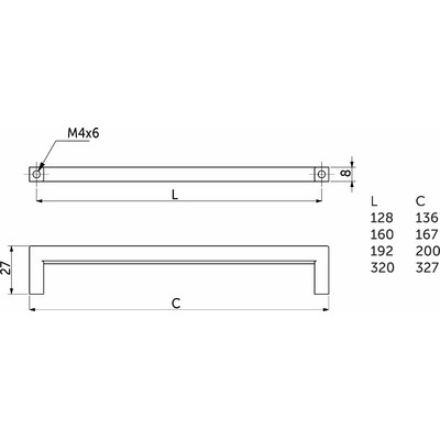 Ручка мебельная скоба мет. SKYLINE 160 брашированное золото тип 2 AKS 105086