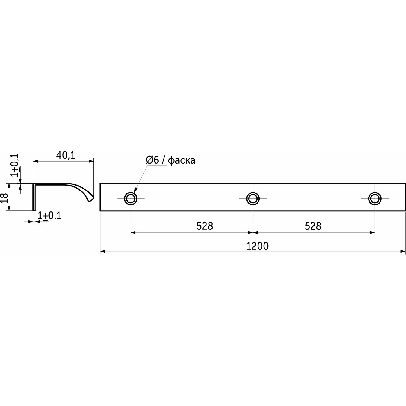 Ручка меб.накладная алюм. MONBLAN 1056/1200 черный матовый AKS 111214