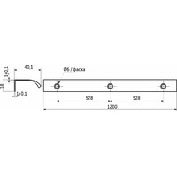 Ручка меб.накладная алюм. MONBLAN 1056/1200 черный матовый AKS 111214