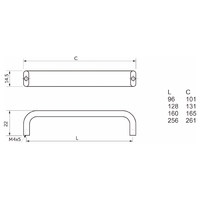 Ручка меб. UA340-256, матовый черный AKS 93781