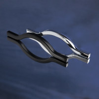 Ручка мебельная скоба металл. WAVE 288 черный AKS 80611