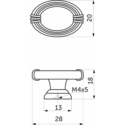 Ручка меб. кнопка мет. DGG32 старое золото AKS 22726