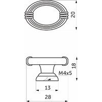 Ручка меб. кнопка мет. DGG32 старое золото AKS 22726