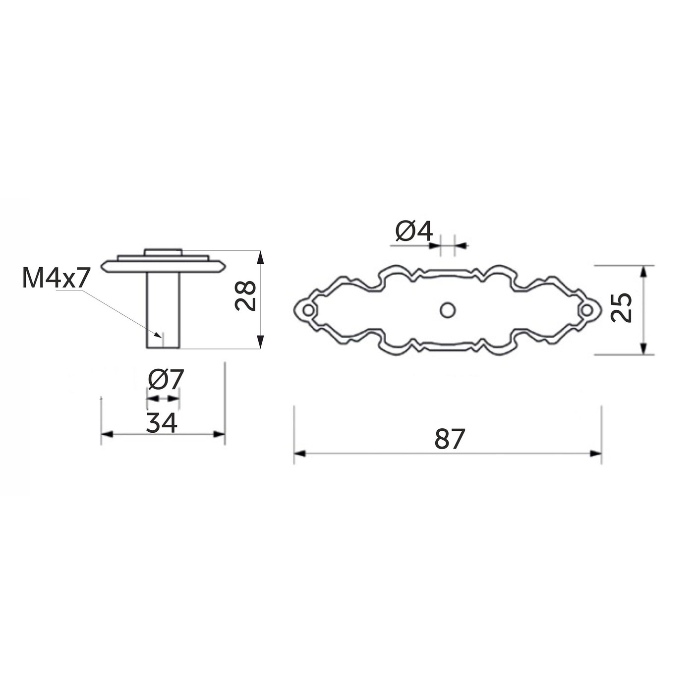 Ручка мебельная кнопка мет. WP11-36 старое золото AKS 43789