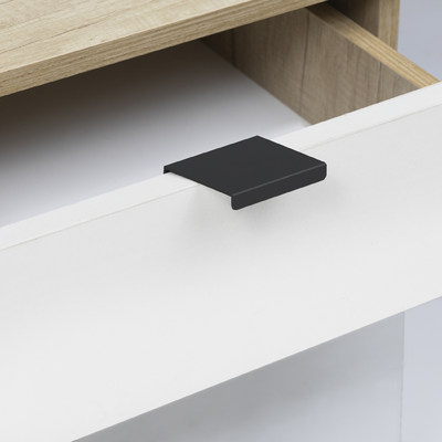 Ручка мебельная накладная алюм. INSIDE 32/50, черный матовый, AKS 106701