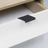 Ручка мебельная накладная алюм. INSIDE 32/50, черный матовый, AKS 106701