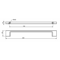 Ручка мебельная скоба мет. AK705 192 черный матовый AKS 30943 (старый артикул 55429)