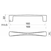 Ручка мебельная COMO L-160 мм хром AKS 30399