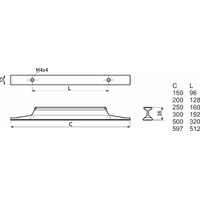Ручка мебельная скоба алюм. STELLS 320/500 хром матовый AKS 89380