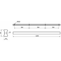 Ручка меб. скоба алюм. SERENE 1152/1200 брашированное золото, AKS 112987